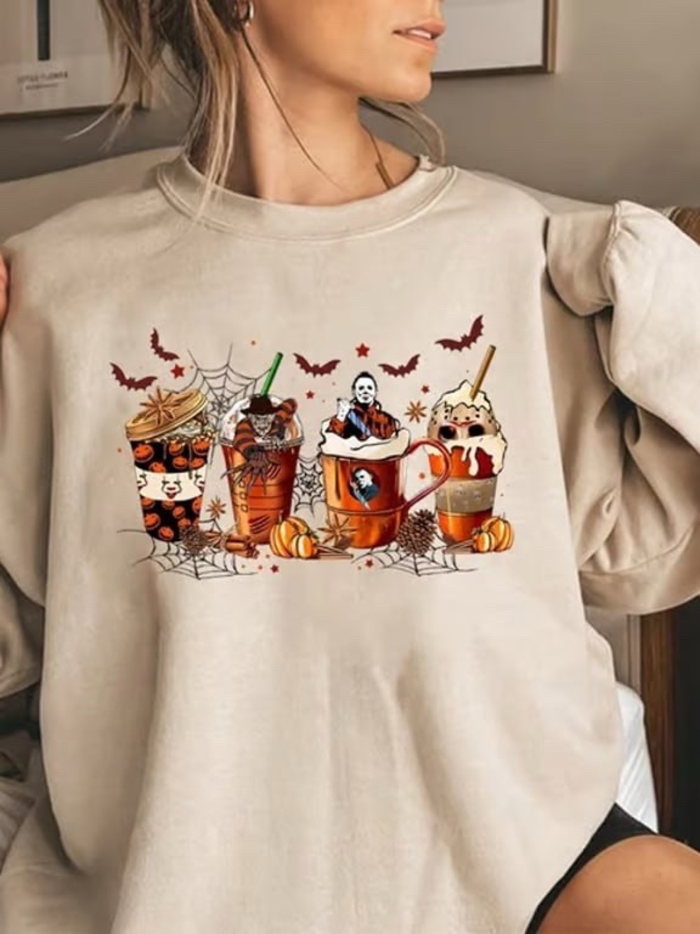 Women's Halloween Pumpkin Spice Graphic Sweatshirt